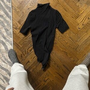 Wolford Charcoal Striped Garment